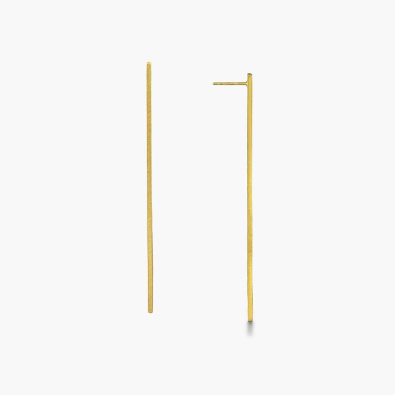 Σκουλαρίκια μακριά γραμμές επίχρυσα