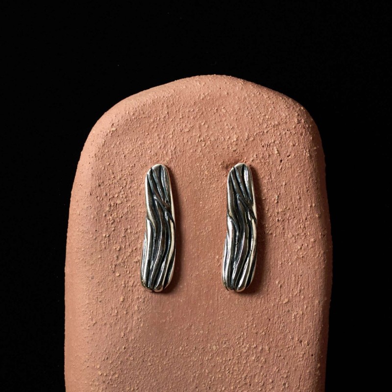 Σκουλαρίκια Zebra ορθογώνια