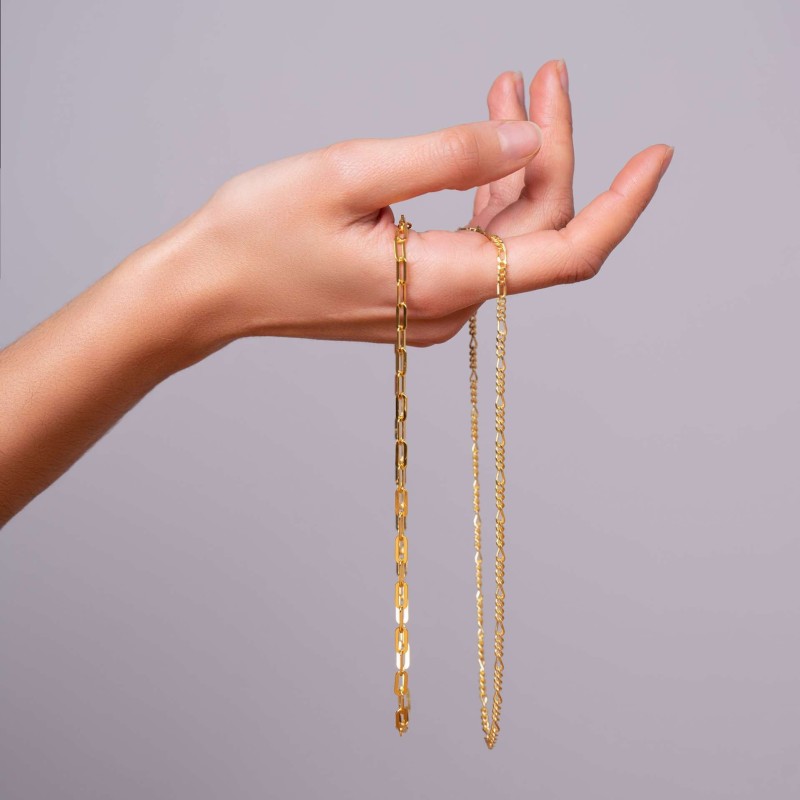 Ασημένια αλυσίδα επίχρυση