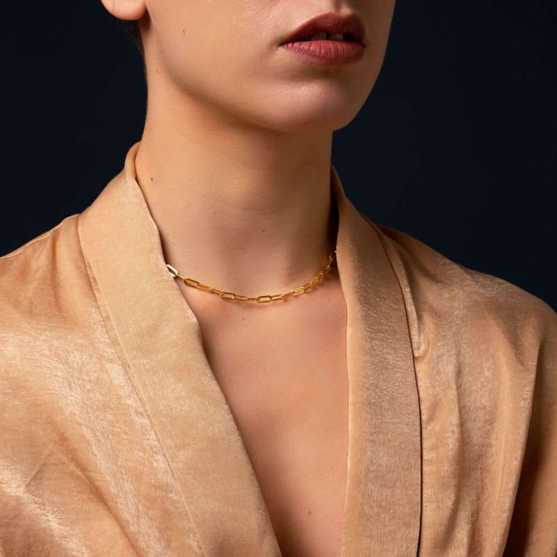 Ασημένια αλυσίδα επίχρυση