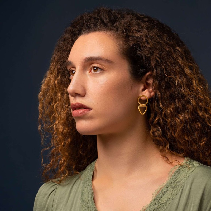 Σκουλαρίκια κύκλος τρίγωνο