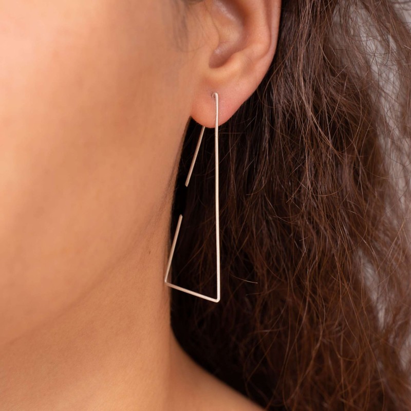 Σκουλαρίκια ανοιχτά τρίγωνα threaders