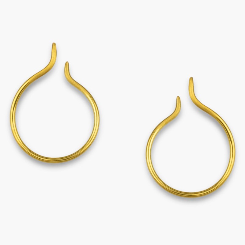 Ανοιχτά οβάλ σκουλαρίκια μικρά