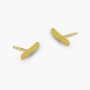 Μικρά σκουλαρίκια flat bar gold