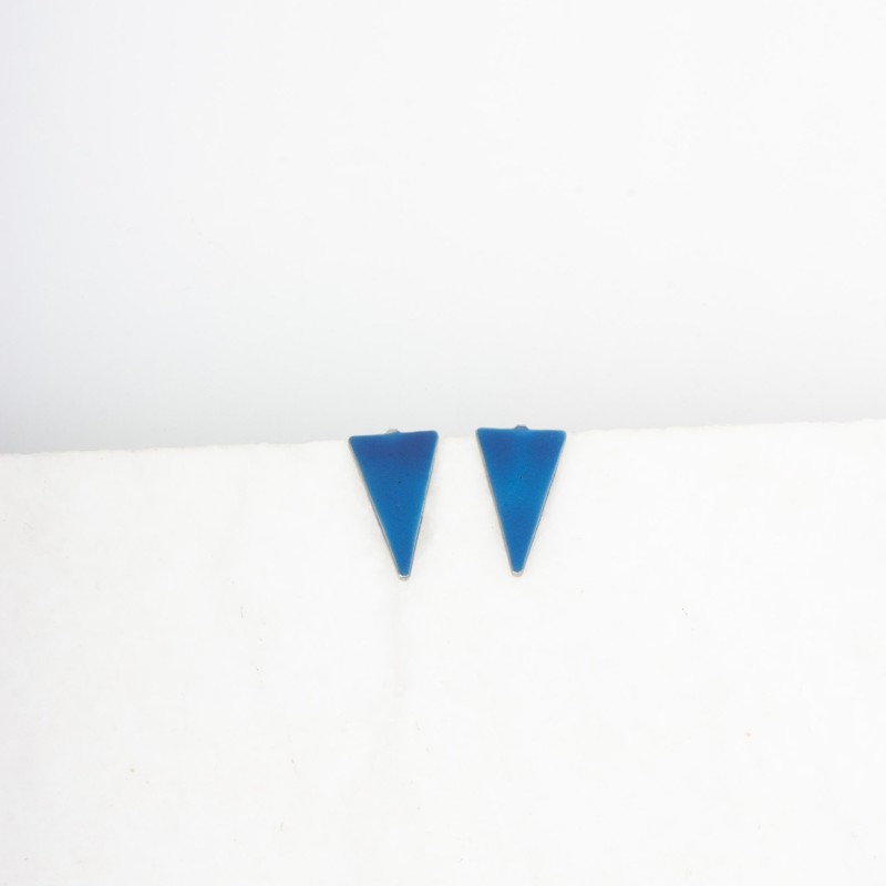 Σκουλαρίκια Inverted Triangle Μπλε