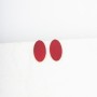 Σκουλαρίκια Oval Χρυσά Κόκκινα