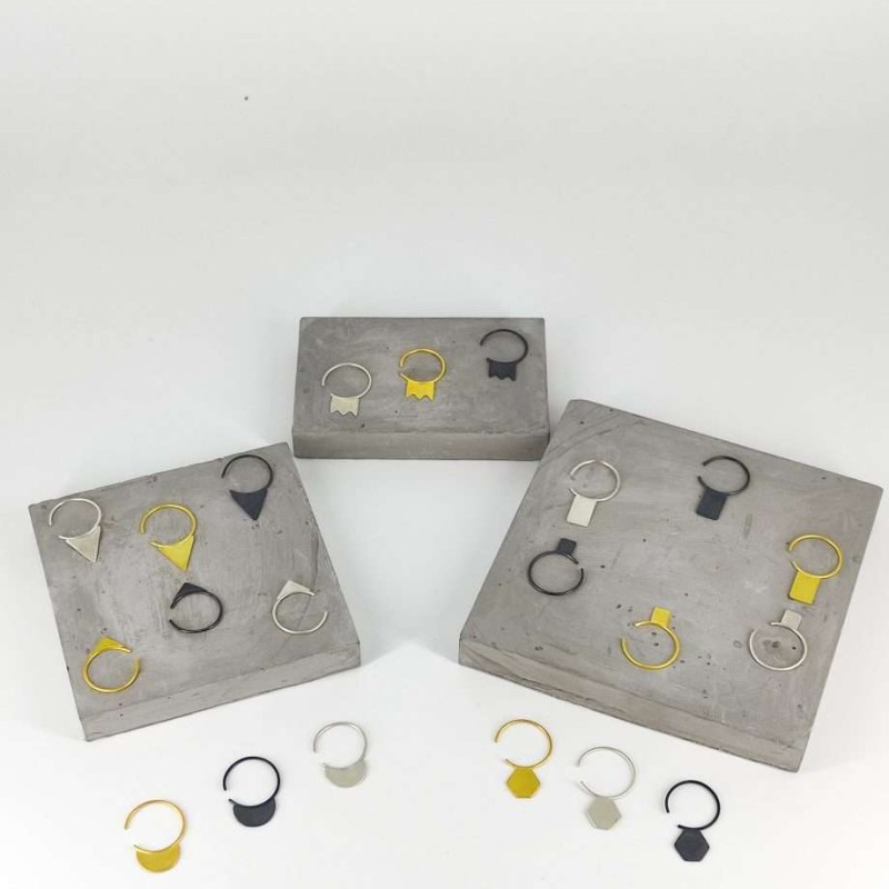 Mini single earrings μικρό παραλληλόγραμμο