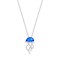 Κολιέ ασημένιο με μπλε μέδουσα