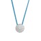 Κολιέ με ασημένιο αχινό σε γαλάζιο κορδόνι