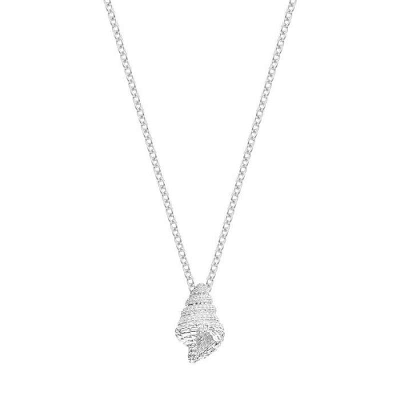 Κολιέ ασημένιο με κοχύλι