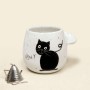 Κούπα κεραμική με μαύρη γάτα