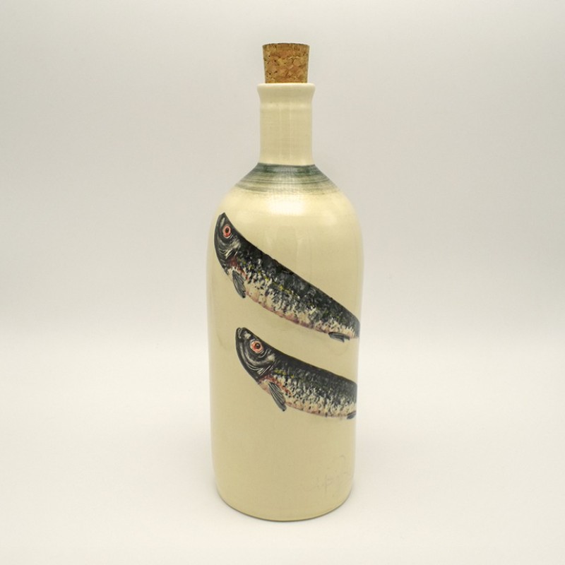 Μπουκάλι κεραμικό με σαρδέλα