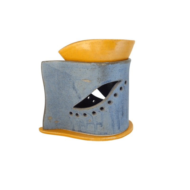 Αρωματιστής κεραμικός μπλε-μουσταρδί