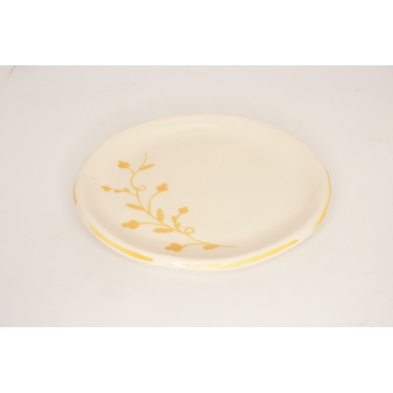Πιάτo κεραμικό με κίτρινα λουλούδια