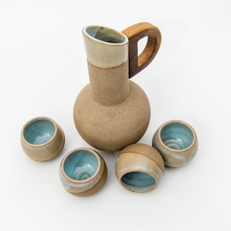 Σετ κεραμική κανάτα με ποτήρια