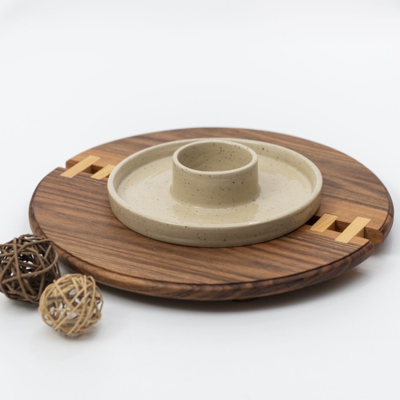 Πλατό με αποσπώμενο κεραμικό πιάτο