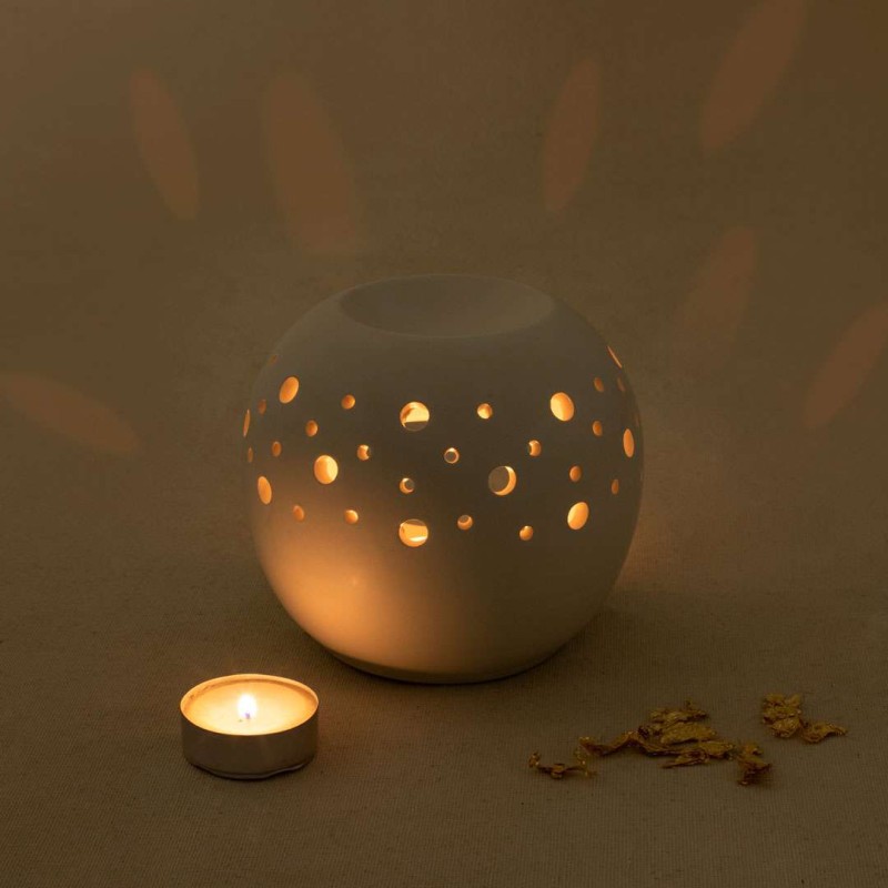 Αρωματιστής κεραμικός λευκός ματ "Σελήνη"