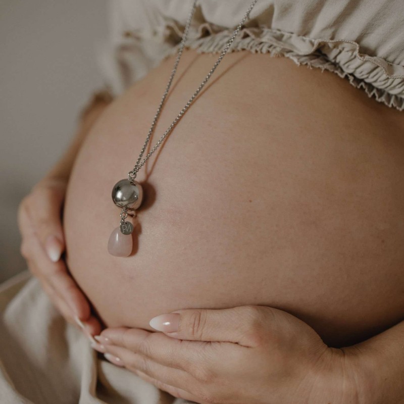 Μενταγιόν Εγκυμοσύνης Linn Ροζ Χαλαζίας