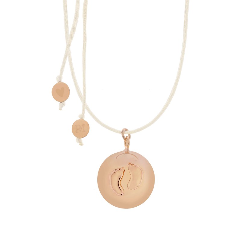 Μενταγιόν Εγκυμοσύνης Bola Sofie Pink Gold Πατουσάκια