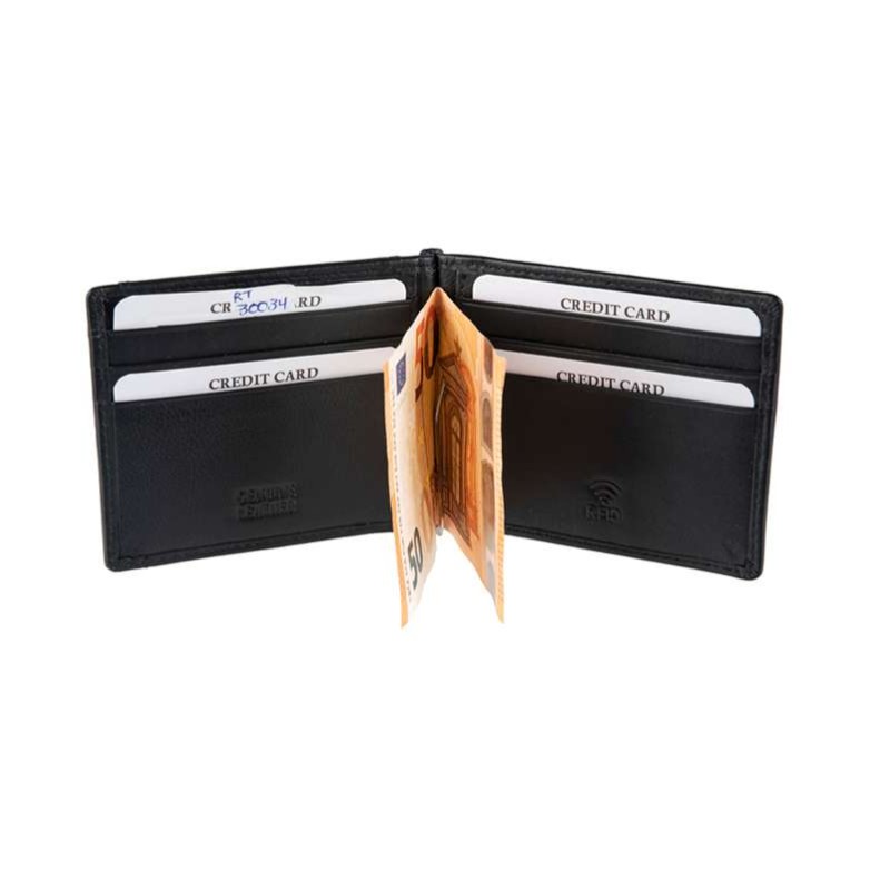 Δερμάτινο πορτοφόλι μαύρο