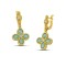 Φλοράλ Σκουλαρίκια με Pear Shaped Κρύσταλλα Swarovski και Ζιρκόν