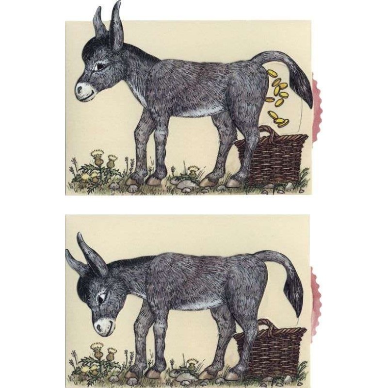 Ζωντανή κάρτα "Tο γαϊδουράκι με τα χρυσά νομίσματα"