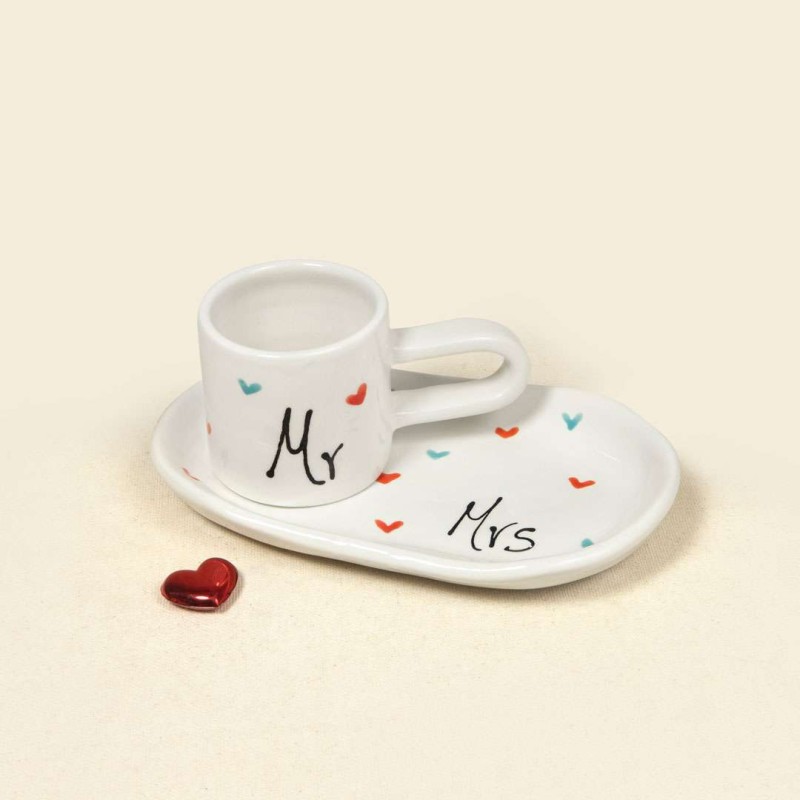 Σετ φλυτζανάκια εσπρέσσο "Mr & Mrs"