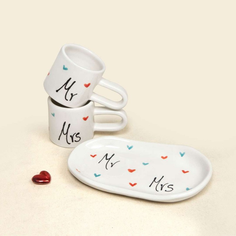 Σετ φλυτζανάκια εσπρέσσο "Mr & Mrs"