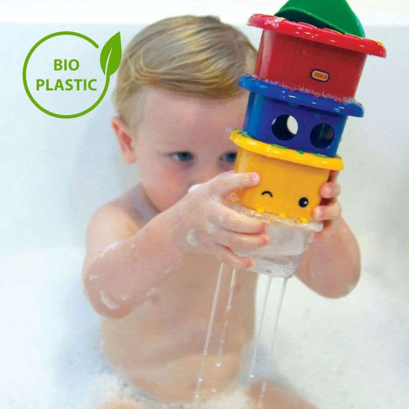 Παιχνίδι μπάνιου-στοιβαζόμενοι κύβοι από βιοδιασπώμενο πλαστικό