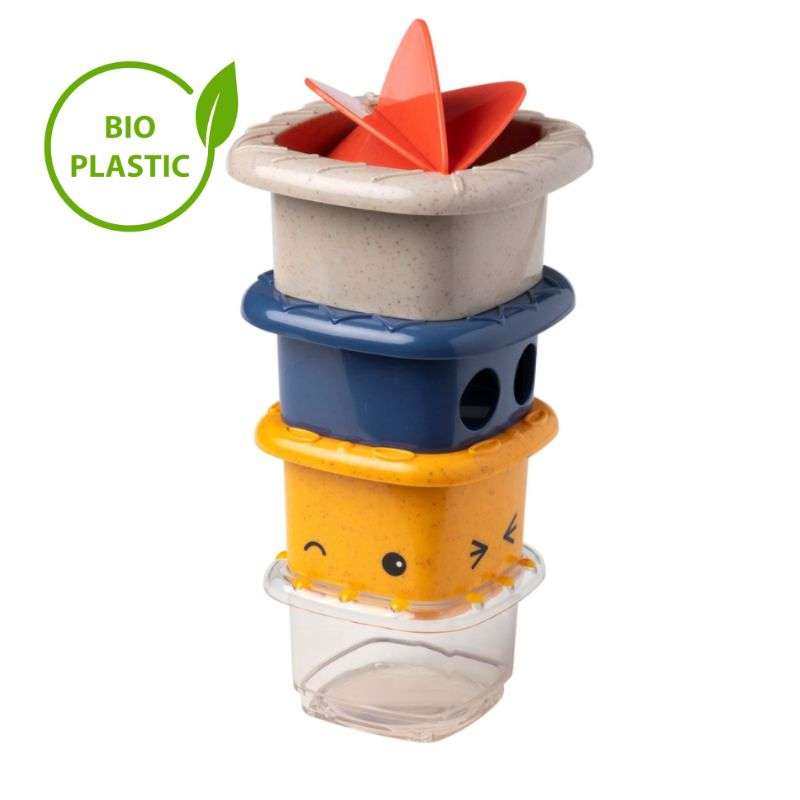 Παιχνίδι μπάνιου-στοιβαζόμενοι κύβοι από βιοδιασπώμενο πλαστικό