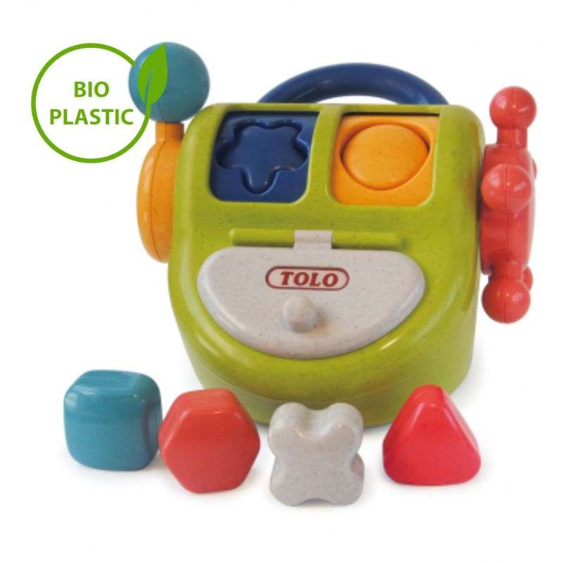 Παιχνίδι δραστηριοτήτων με σχήματα-κουδουνίστρες από βιοδιασπώμενο πλαστικό