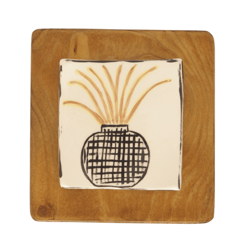 Κάδρο "Γλαστράκι με λουλούδια"