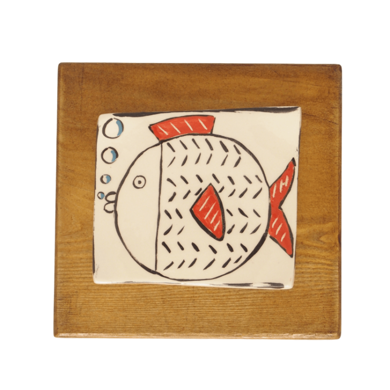 Κάδρο "Γλαστράκι με ψάρι"