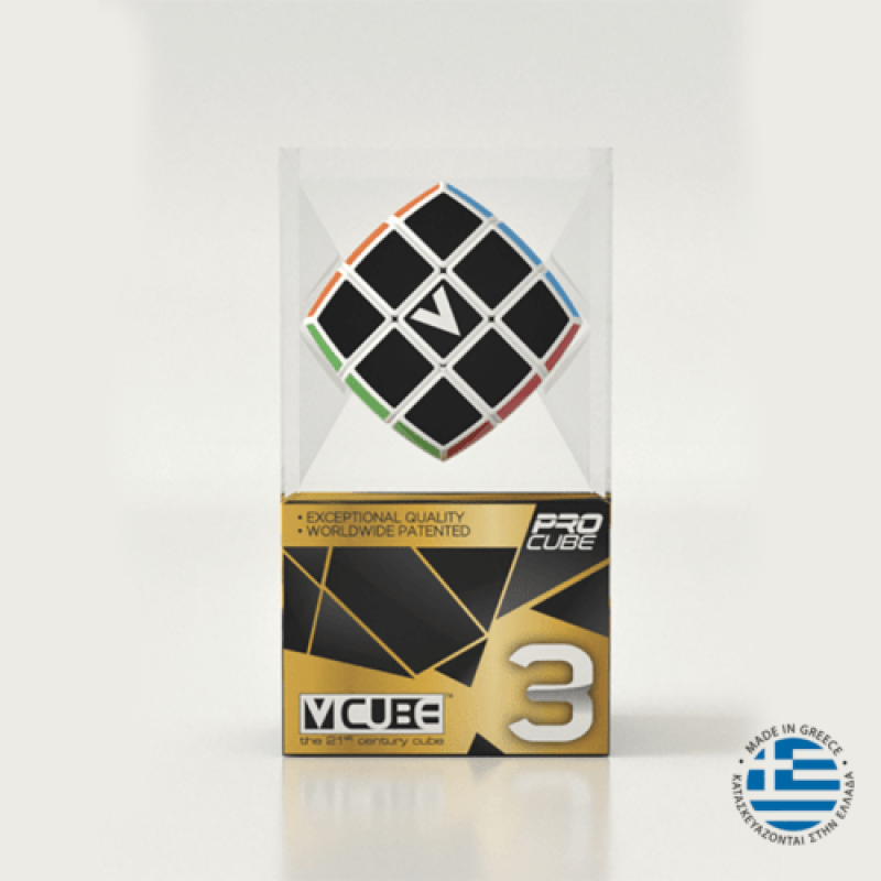 V Cube 3 White Pillow