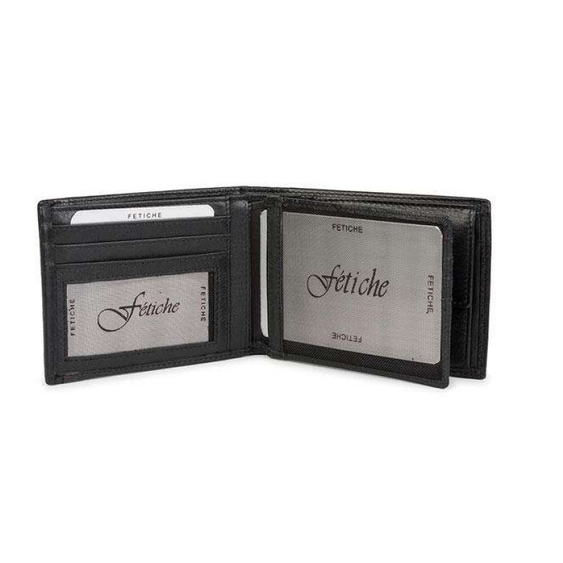 Δερμάτινο πορτοφόλι μαύρο