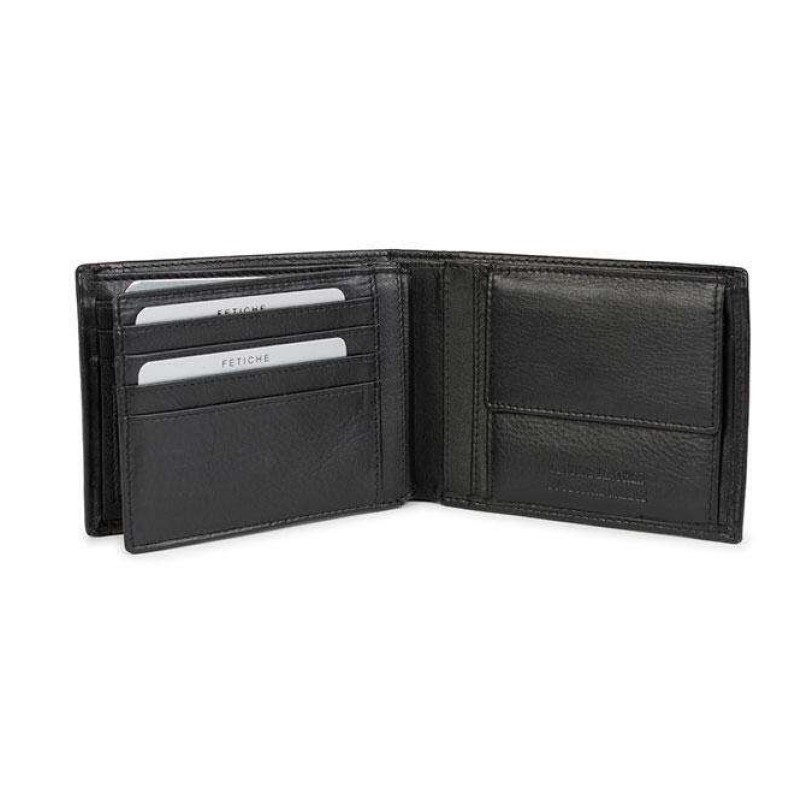 Δερμάτινο πορτοφόλι μαύρο