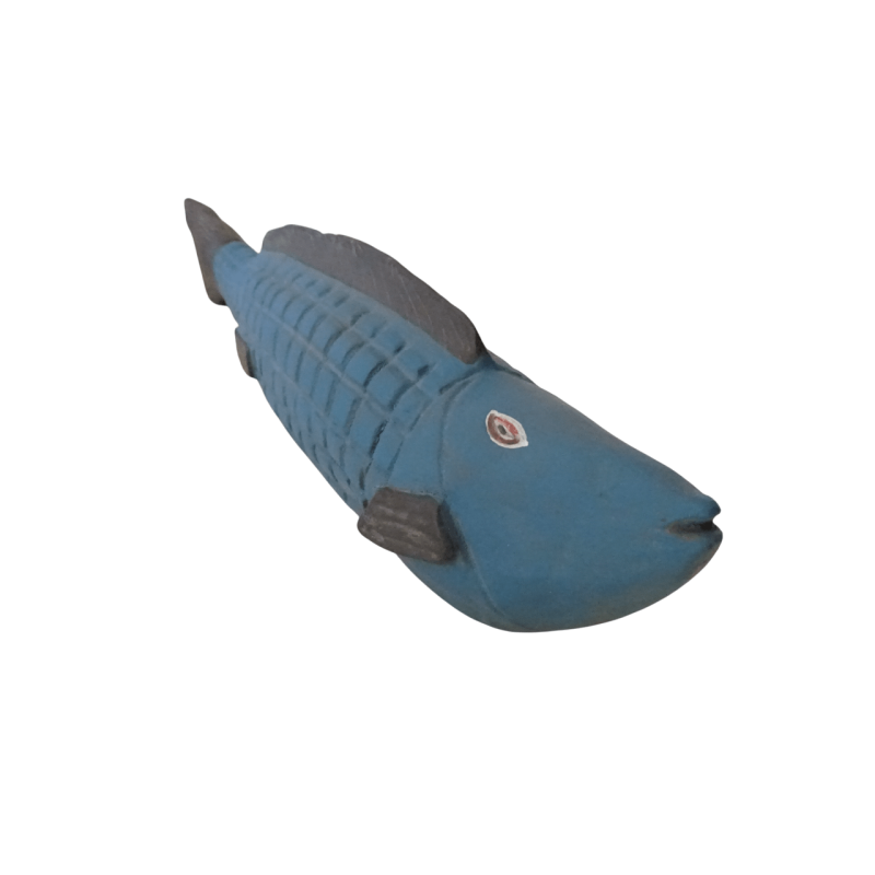 Κεραμικό μπλε ψάρι επιτοίχιο και επιτραπέζιο διακοσμητικό