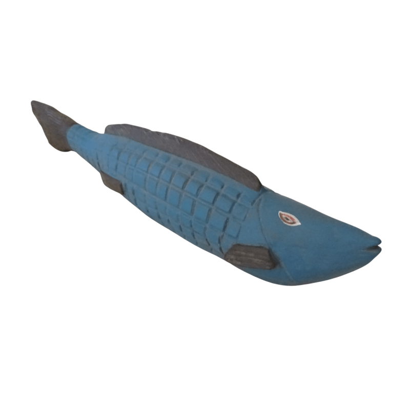 Κεραμικό μπλε ψάρι επιτοίχιο και επιτραπέζιο διακοσμητικό