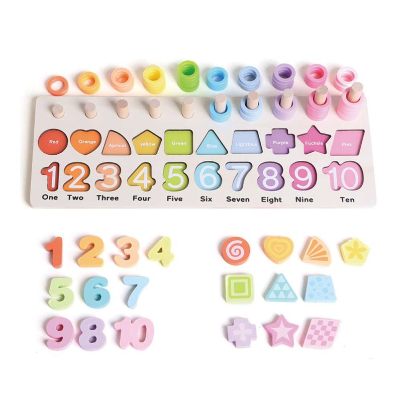 Εκπαιδευτικό ξύλινο παιχνίδι 3 σε 1