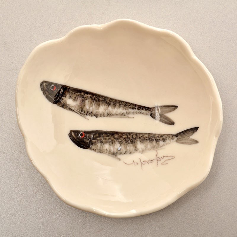 Ελεύθερο Μπολ Ρηχό –Πορσελάνη –Μαύρη Σαρδέλα