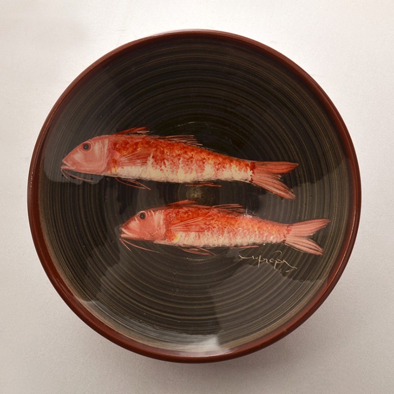 Σκουτέλι κόκκινος πηλός μπαρμπούνι